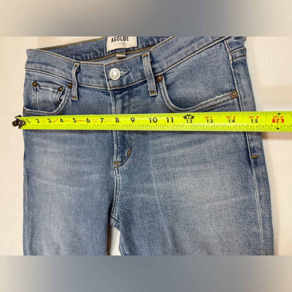 Agolde Toni Mid Rise Slim Straight Jeans Denim women’s 25 (bin Y) - Picture 5 of 10
